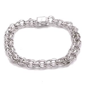 Vintage AMERICAN STERLING SILVER Link Chain Bracelet 7”